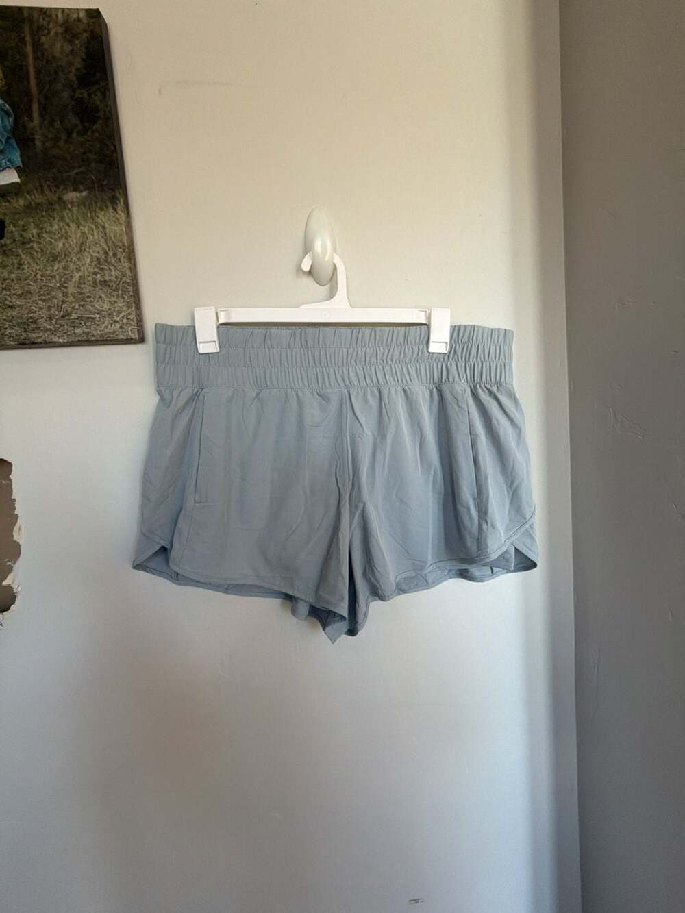 Avia High-Rise Athletic Running Shorts with Smocked Waistband
